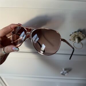 Kate Spade Rose Gold Aviator Sunglasses